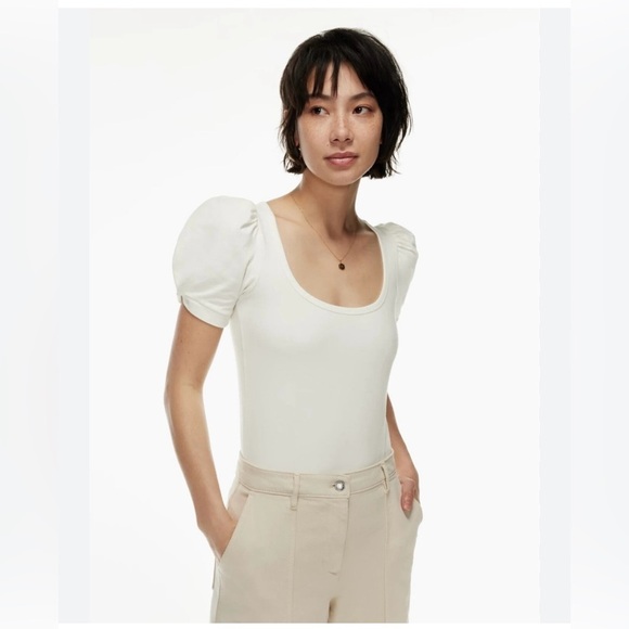 Wilfred Tops - Wilfred Awe Tshirt Puff Sleeve Scoop Neck